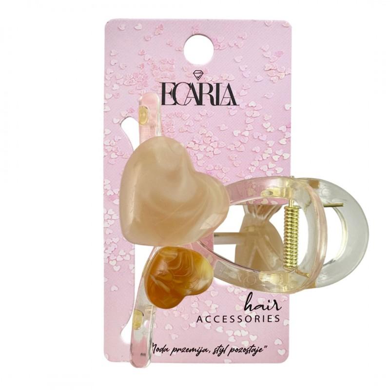 XL Transparent Heart Hair Clip Buckle Strong Ornament for Women