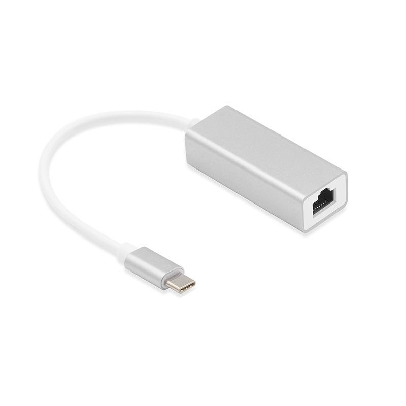 Dual Interface USB-C 3.0 to RJ45 Gigabit Ethernet Adapter for Laptops