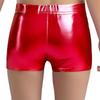 Shorts de Danse Jazz Unisexe Finition Métallique Brillante Ceinture Élastique Style Boxer Costume de Performance pour Enfants