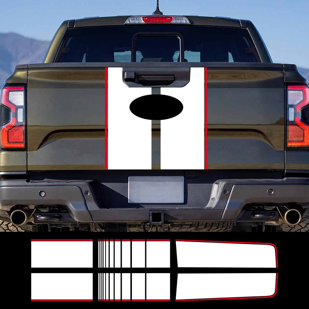 Car Engine Cover Stickers Car Hood Bonnet Stripes Vinyl Decals Trunk Roof Decoration Stickers For Ford Ranger Raptor Accessories