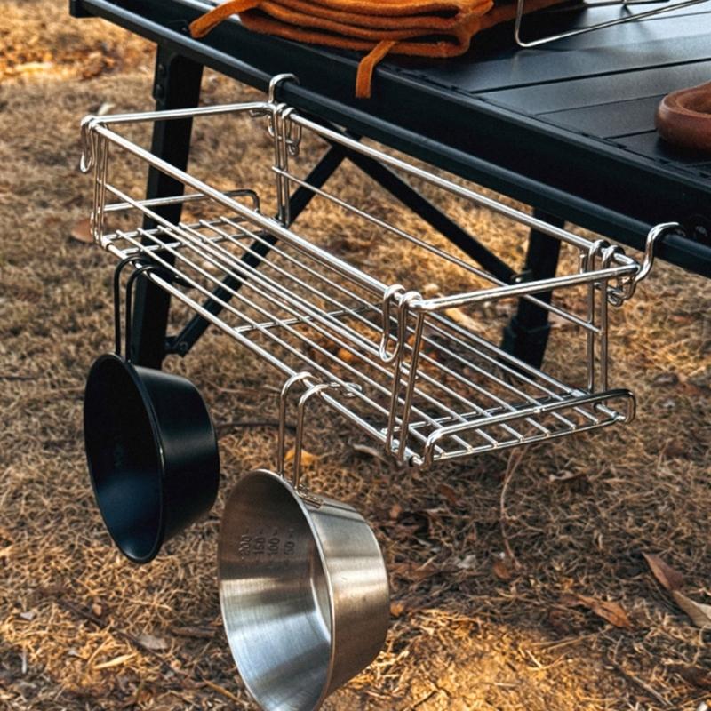 Desktop Side Expansion Rack Expandable Outdoor Rack Portables Camping Shelf for Camping Table Accessories
