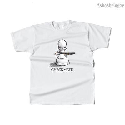 Heren Katoen Schaakmat Grafisch Schaken Grappig T-shirt Street Casual Stijl Tee voor Mannen en Vrouwen