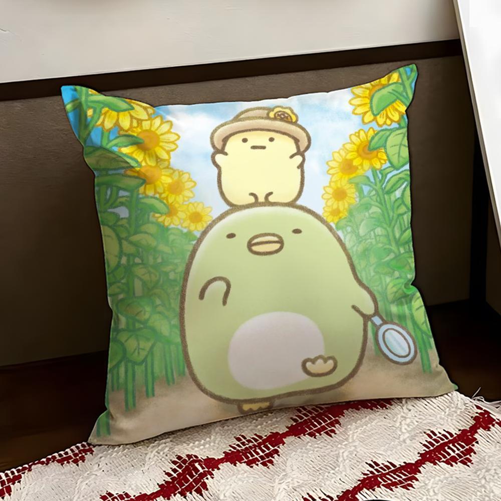 SSumikko Cute GGurashis Cushion Cover Reversible Soft Durable Pillow Cover Home  Car MultiScene Use for Daily Comfort