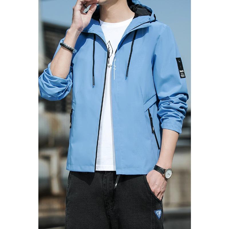 

New Hooded Jacket Plus Fleece Casual Jacket for Men Young Korean Style Versatile Top Jacket for Men 5XL