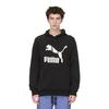 PUMA Men's Black Sports Casual Hooded Knit Sweatshirt with Logo Print