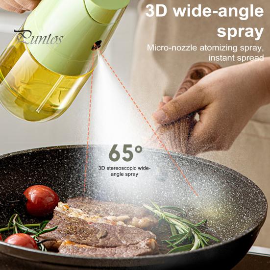 Oil Sprayer for Cooking 2 In 1 Oil Dispenser And Sprayer 300/500ml Glass Bottle Anti-Drip Nozzle Easy To Clean Kitchen Tool for Oil Vinegar Sauces