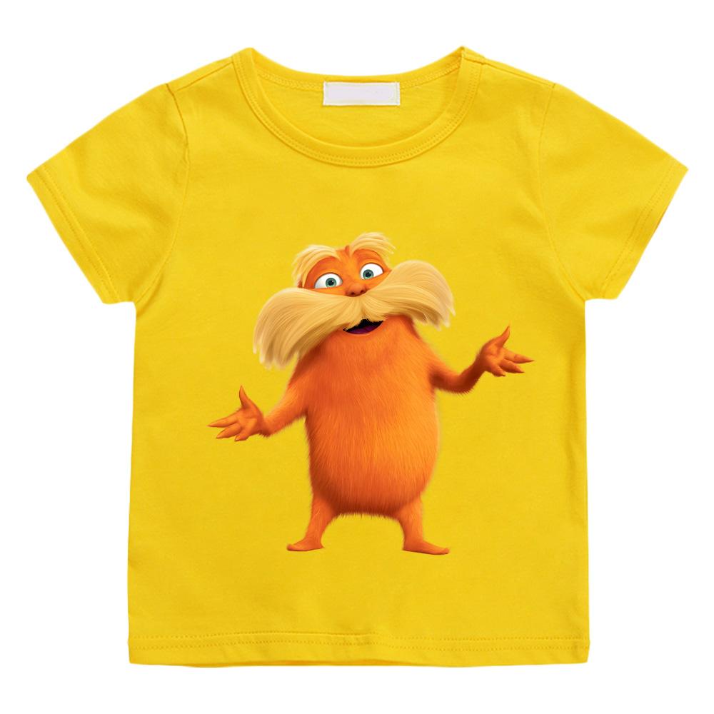 Summer New Style The Lorax TEE 100%Cotton Kawaii Boys/girls TOPS Cartoon Print Manga Tee Comfortable O-neck Tee-shirt