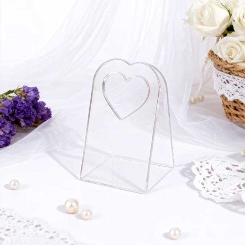 Candy Handmade Gift Box, Triangular Acrylic Packaging Box, Gift Decoration Handle Basket, Transparent High-end Wedding Decoration Box