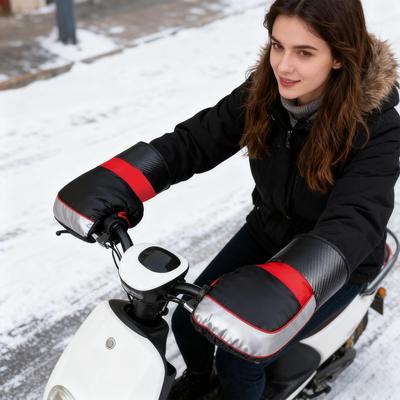 Gants de guidon pour vélo tricycle Fournitures chaudes Imperméables Mitaines de guidon pour moto Scooter Moto Motoneige
