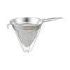 Feinmaschiger konischer Sieb aus Edelstahl, verstärktes Brühesieb mit Griff für Tee, Kaffee und Suppen-Filtration
