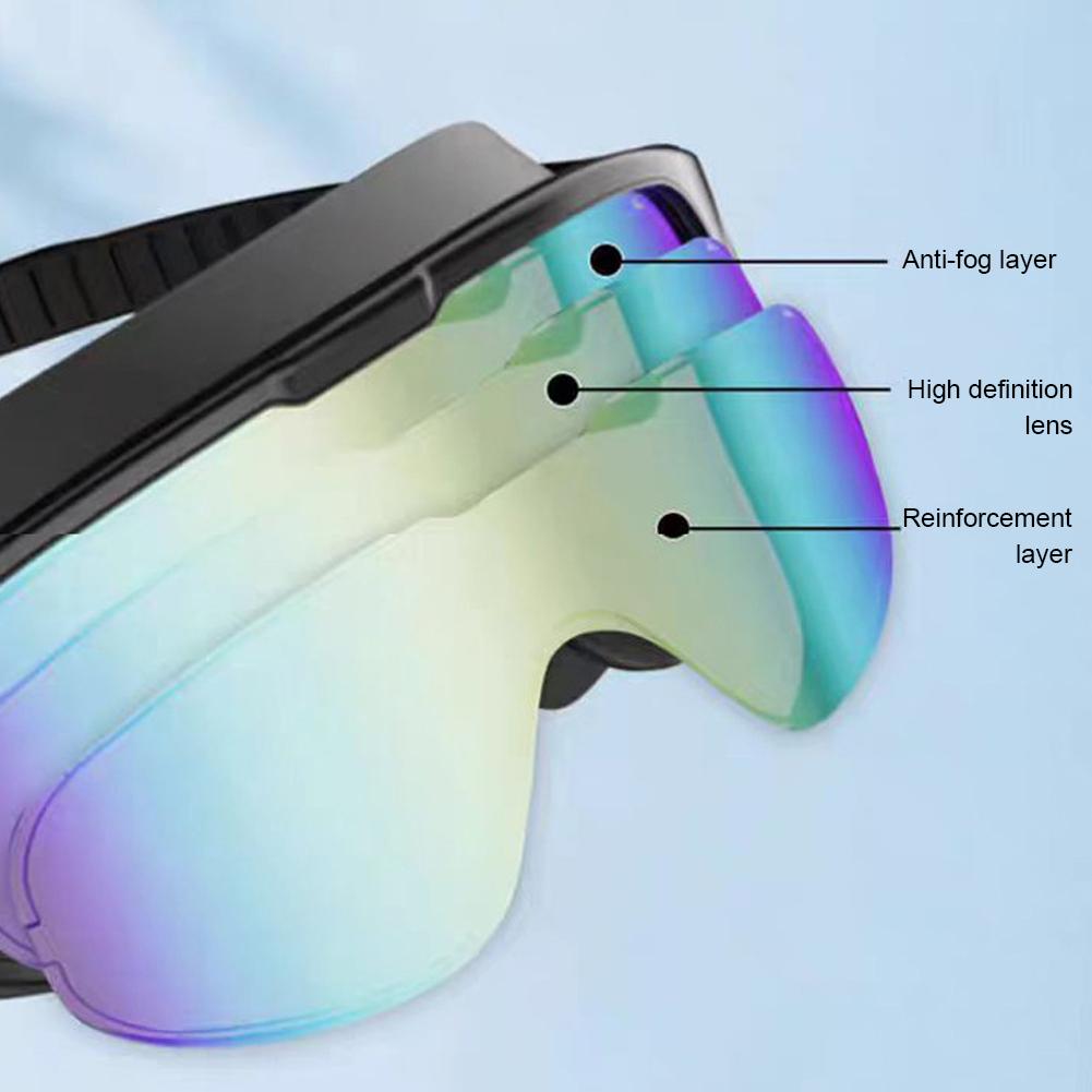 Anti Fog Swimming Goggles UV Protection Swimming Goggles Adjustable Swim Sports Eyewear Wide View for Swim Training