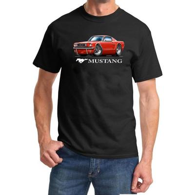 1965 1966 Ford Mustang Fastback Pełnokolorowy Projekt Koszulka