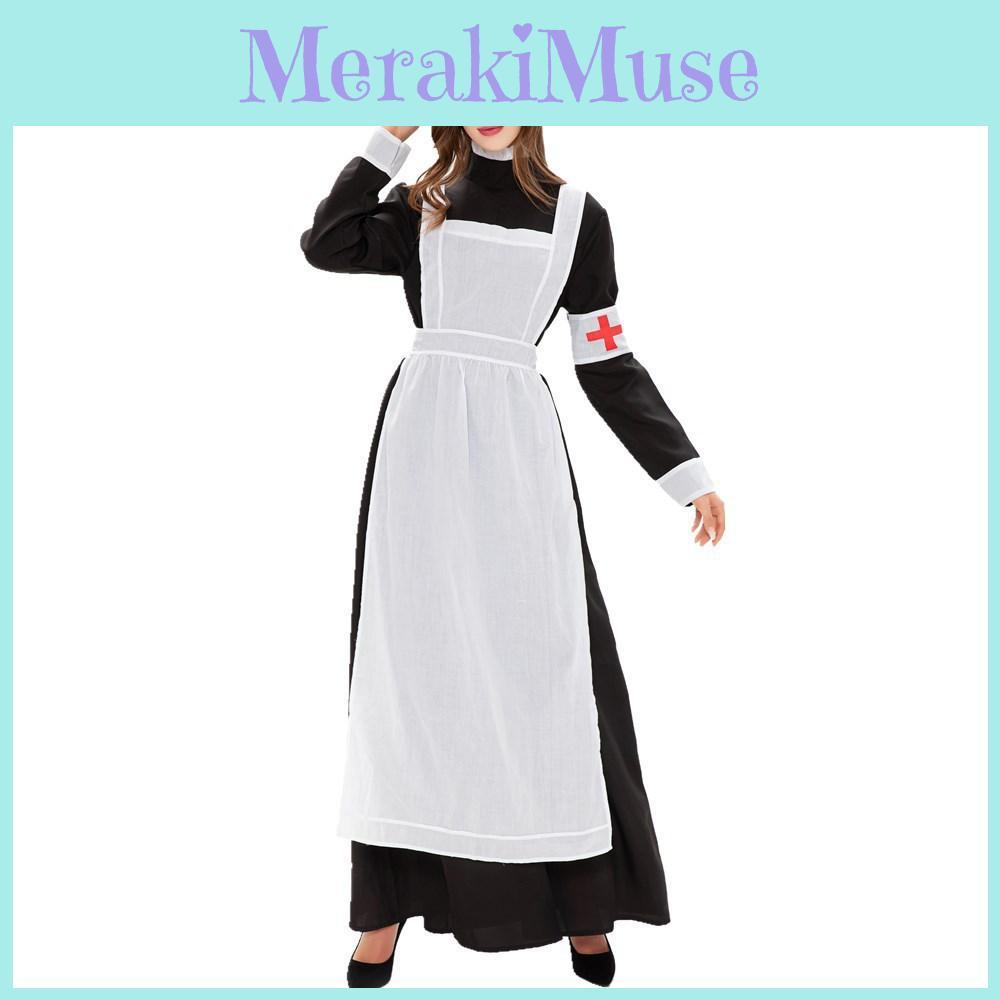 Stilvolles französisches Herrenhaus-Hausmädchen-Outfit für Damen, perfekt für Halloween-Events und Mottopartys