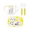 K. Onishi Leo Lionni LL Melamine Tableware Gift Set (Plate, Mug, Spoon & Fork) Lemon GR LLA-3200 230 X 100 X 310(h)mm