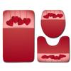 Romantic Valentine'S Day Bathroom Toilet Floor Mat 3-Piece Set