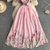 Embroidery Formal Luxury Evening Midi Dress Women Summer Beaded Peter Pan Collar Crochet Flower Hollow Out Short Sleeve Midi Dresses