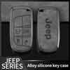 Für Jeep Zinklegierung Leder Auto Schlüsselhülle Abdeckung Schale Für Jeep Renegade Wrangler Patriot Grand Cherokee WK2 KL Compass Liberty