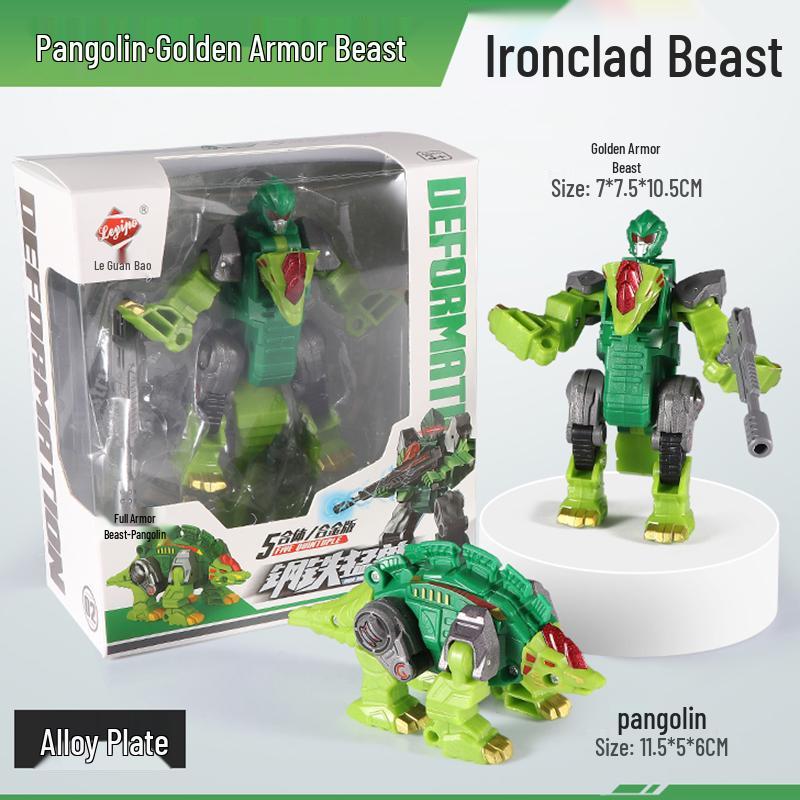 Five-in-One Mecha Alloy Dinosaur Toy: Transforming Robot Tyrannosaurus Rex Grimlock - Perfect Birthday Gift for Boys