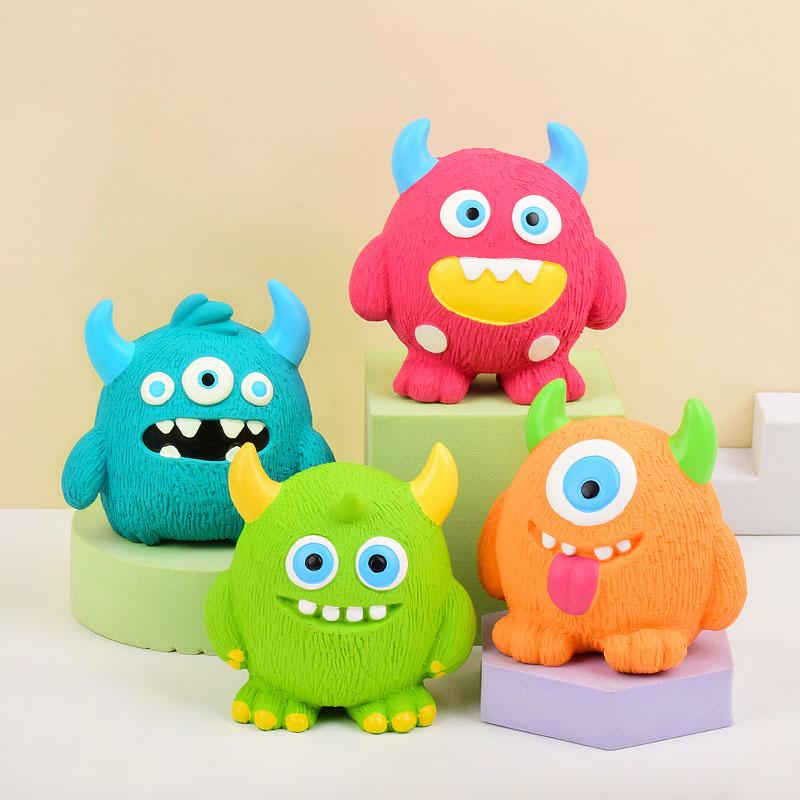 Squeaky Cyclops Monster Dog Toy Interactive Boredom Relief Pet Toy Soft Chew Play Toy for Puppy Small Medium Dogs Teething