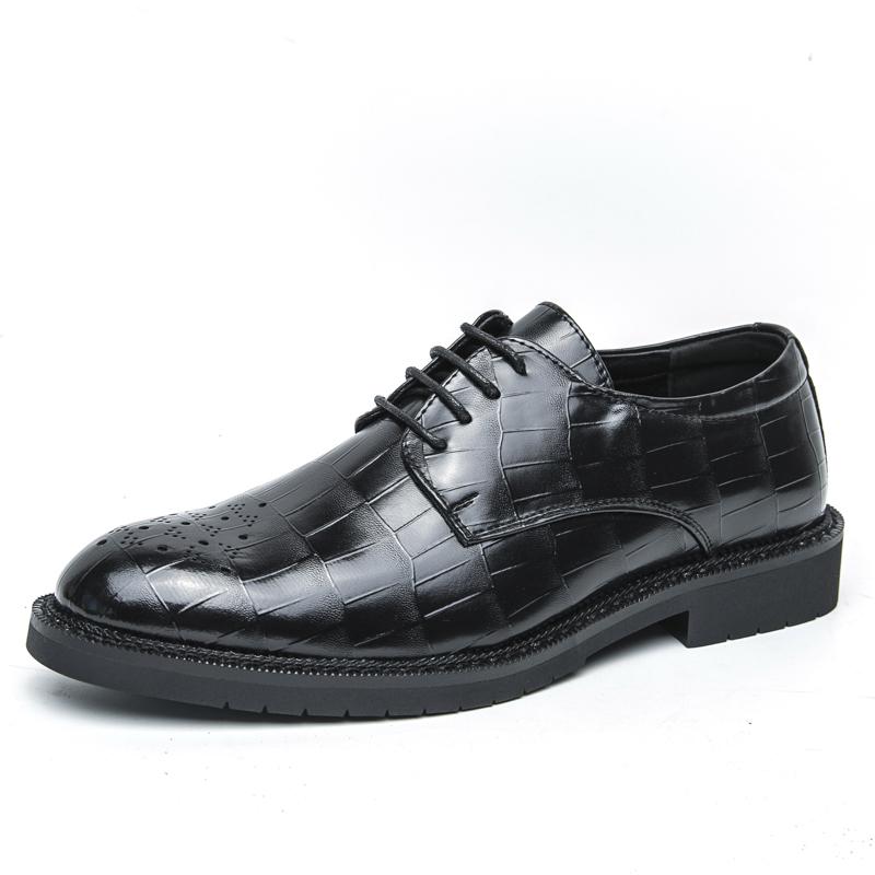 Pánské boty na šněrování, elegantní, na jaro a podzim, nové, pánské, kožené, volnočasové boty