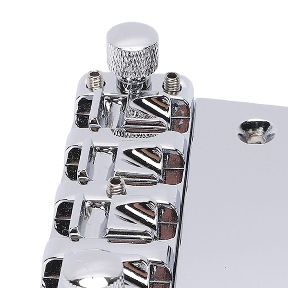 Silver Bass Bridge Metal Saddle Bridge Premium Bass Guitar Bridge  For Guitar Repair