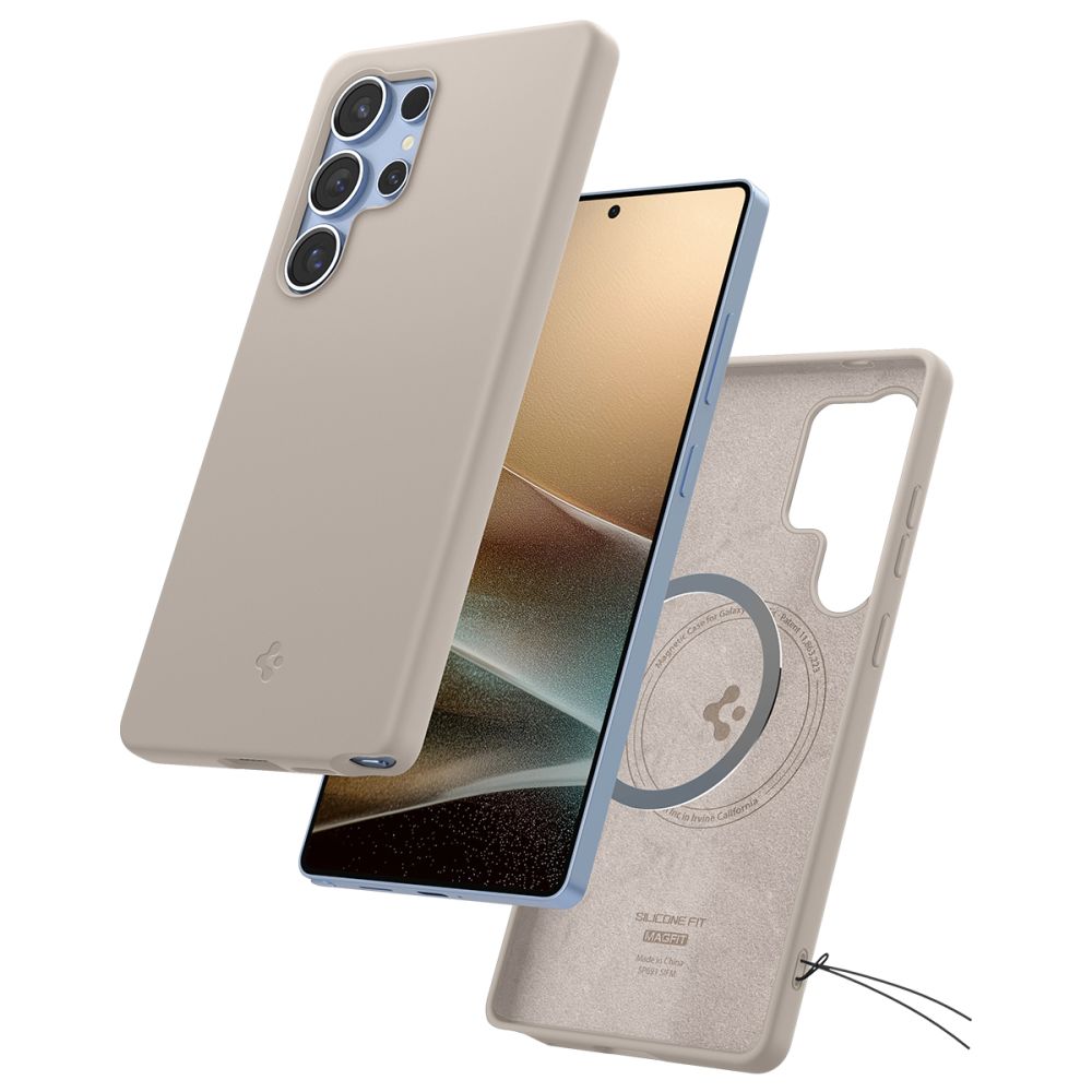 Spigen Silicone Fit Mag Magsafe Galaxy S25 Ultra Natural Titanium