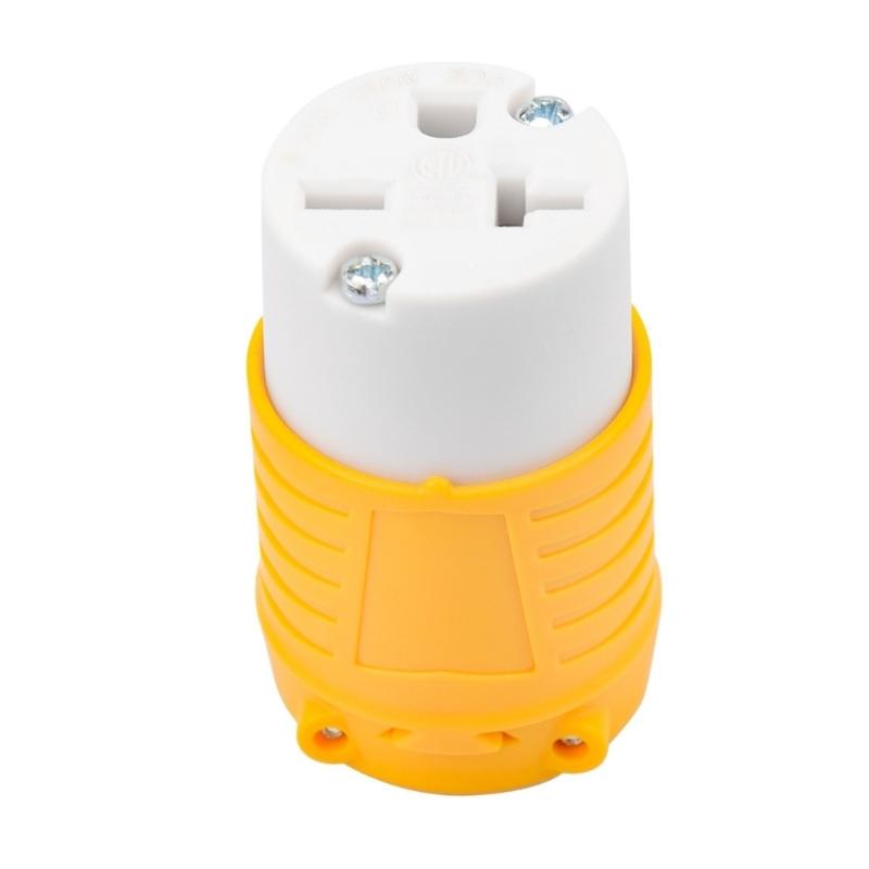 Three Pin Male/Female NEMA 6-20P Industrial Outdoor Plug Straight 20A/250V High Power Power Connectors Converters