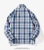 Men's Casual Double-Sided Plaid Patchwork Jacket - Stand Collar, Versatile Spring/Autumn Outerwear in American and Japanese Style