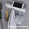 Wall Key Holder No Perforation Entrance Rack with Tray Household Wall Mounted Storage Shelf Multi Purpose Clothes and Towel Rack