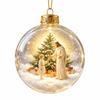 New Plastic Christmas Ball Ornament Clear Lighted Hanging Ornament Ghost Figure Pumpkin Figure LED Light Ball Home Decor