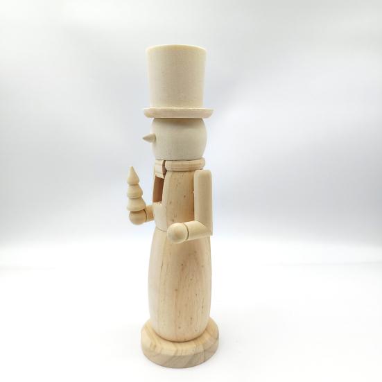 Unbemalte Weihnachts-Nussknacker-Figur DIY Leere Nussknacker-Soldatenfigur Unfertige Holz-Nussknacker-Figur für Weihnachtsdekoration Bastelprojekt