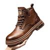 Martin Boots Men's 2025 New Autumn Douyin Same Retro High-top Casual Leather Shoes Tooling Platform Short Boots Cotton Shoes