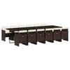 VidaXL Garden Dining Set with Cushions 13 Pcs Brown Rattan 3277712
