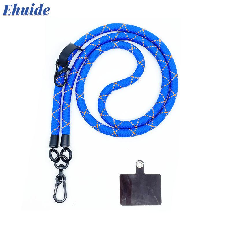 Necklace Carry Lanyard Strap For iPhone 16 15 14 Samsung S25 Xiaomi Case Climbing Hanging Shoulder Cord Rope Clip Card Sticker