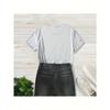 European Size Hot, Summer Women's Short Sleeve T-Shirt with Heart Pattern Print, Comfortable Breathable Fabric, Casual Sporty Style
