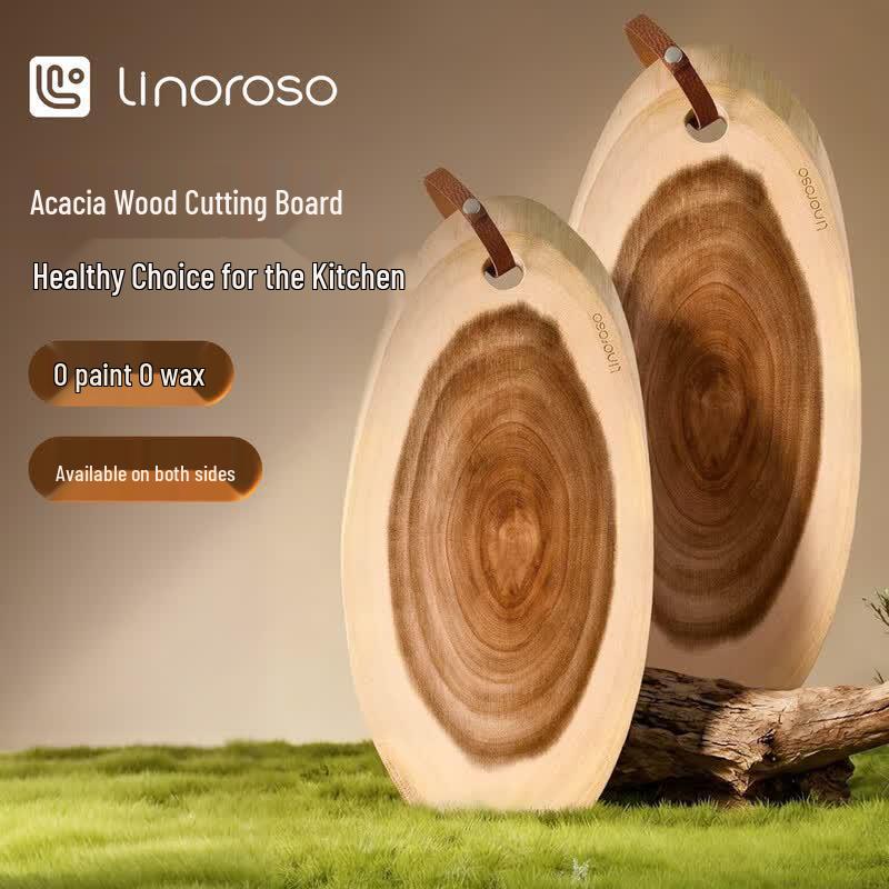 LINOROSO Solid Acacia Wood Double-Sided Cutting Board