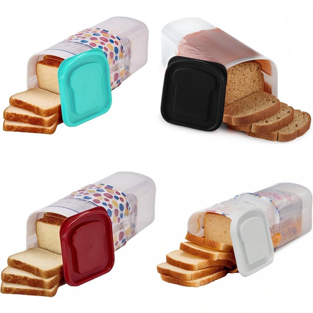 Plastic Bread Storage Container With Sealing Lid For Freshness Preservation Kitchen Organizer