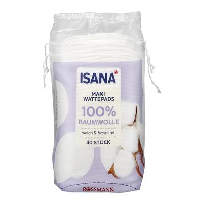 Isana Cotton Pads 100% Cotton Maxi 40 Sheets
