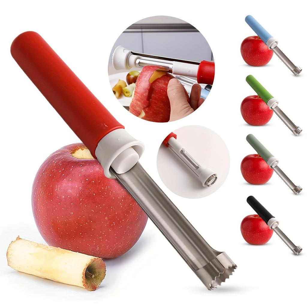1pc Stainless Steel Apple Corer and Peeler - Dual-Function Fruit Pitter, Ideal for Core Removal and Fruit Separation