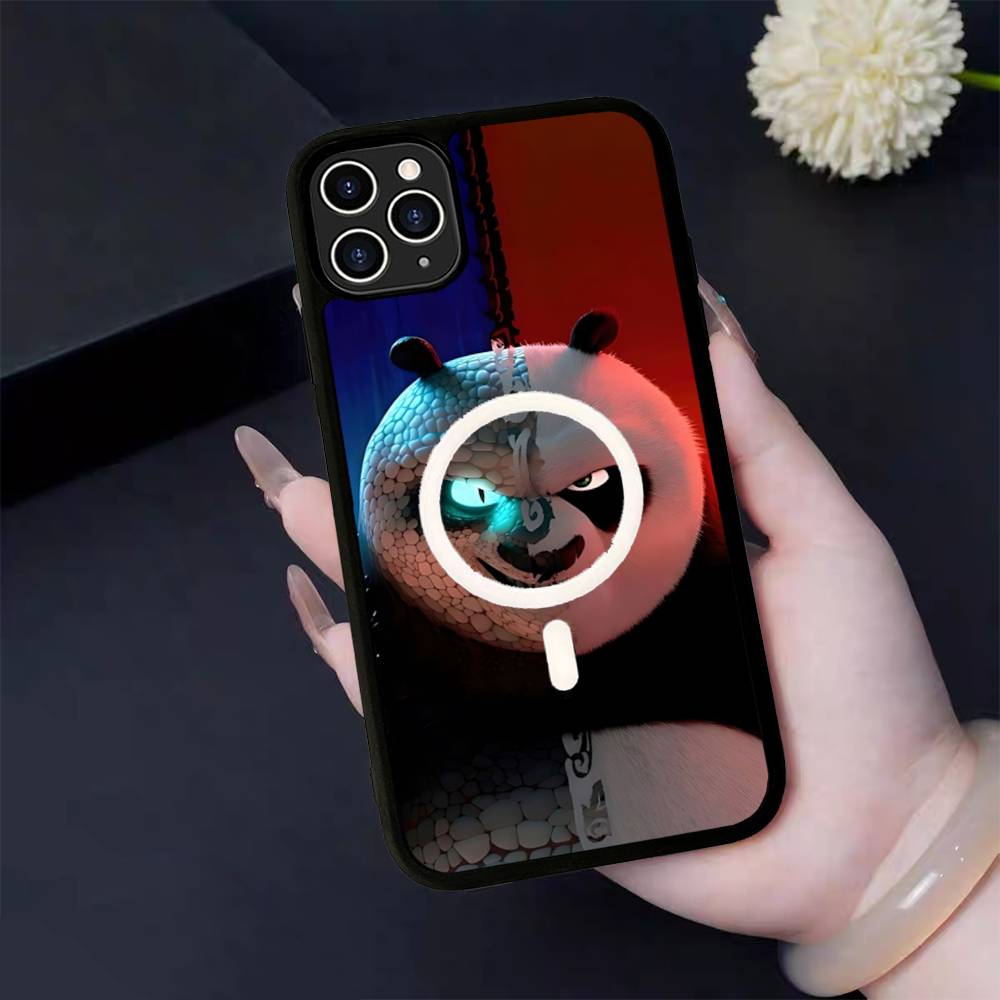 Film K-Kung-Fu P-Panda Cool Für IPhone 17 Air 16 E 15 14 13 12 11 Pro Max Plus PC Stoßfest TPU Hülle Für Magsafe Handyhülle