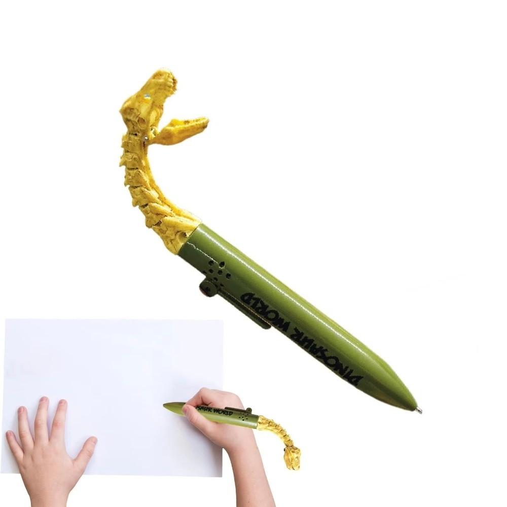 Smooth Dinosaur Gel Pen Mouth Dinosaur Ballpoint Pen New Gag Joke Prop Open  for School Office