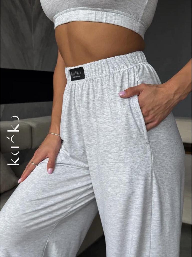 Trendy Women's Two-Piece Sling Vest & Wide-Leg Pants Set