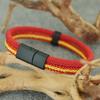 Stijlvolle Charm Touw Armbanden voor Mannen Wrap Armband Dubbele Vlecht Magnetische Sluiting Outdoor Kampeer Armbanden voor Hem