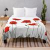 Poppy Stems. Throw Blanket