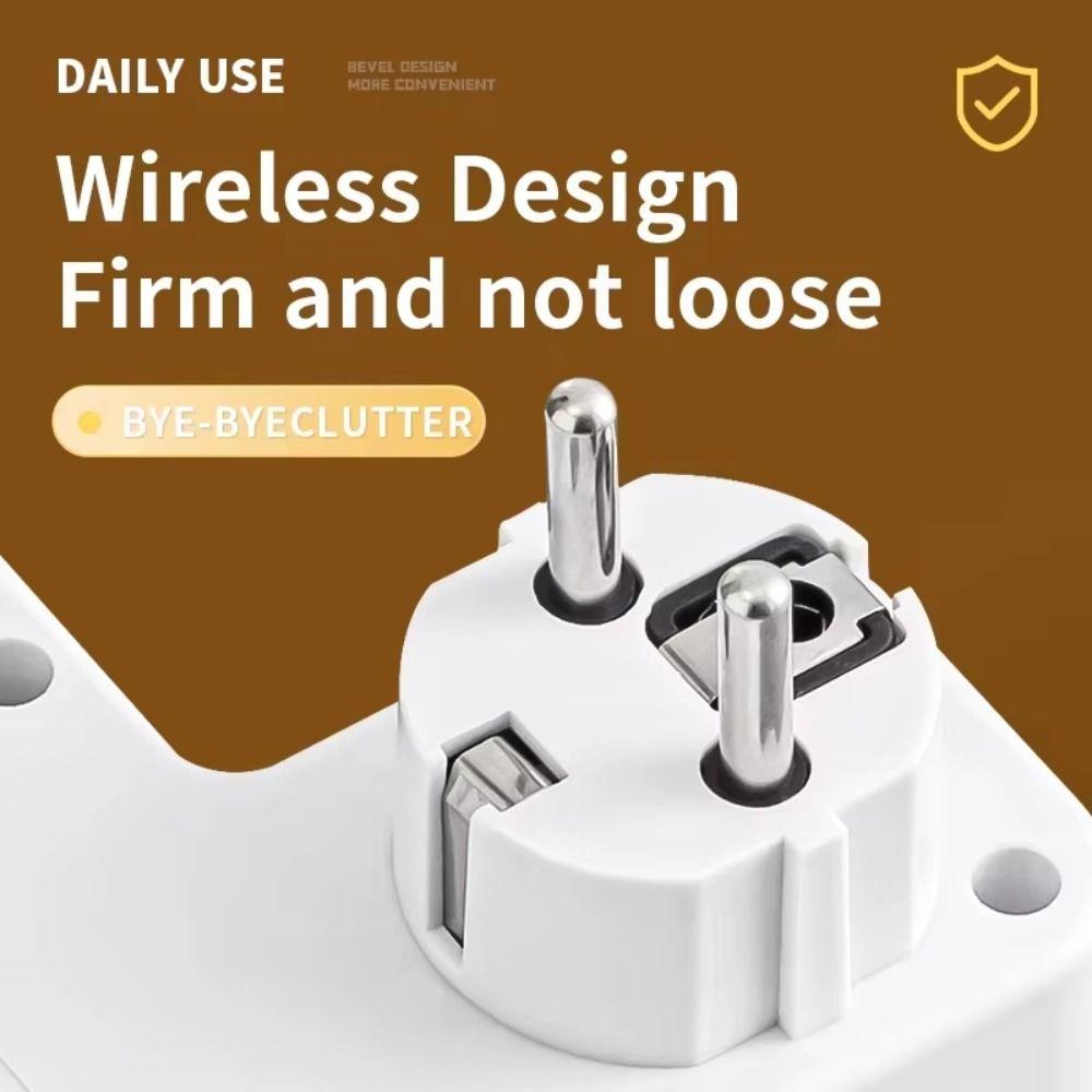 Wall Mounted Wall Power Socket 2/ 3 / 4 Plugs Power Strip Durable Socket Adapter  Home Offices