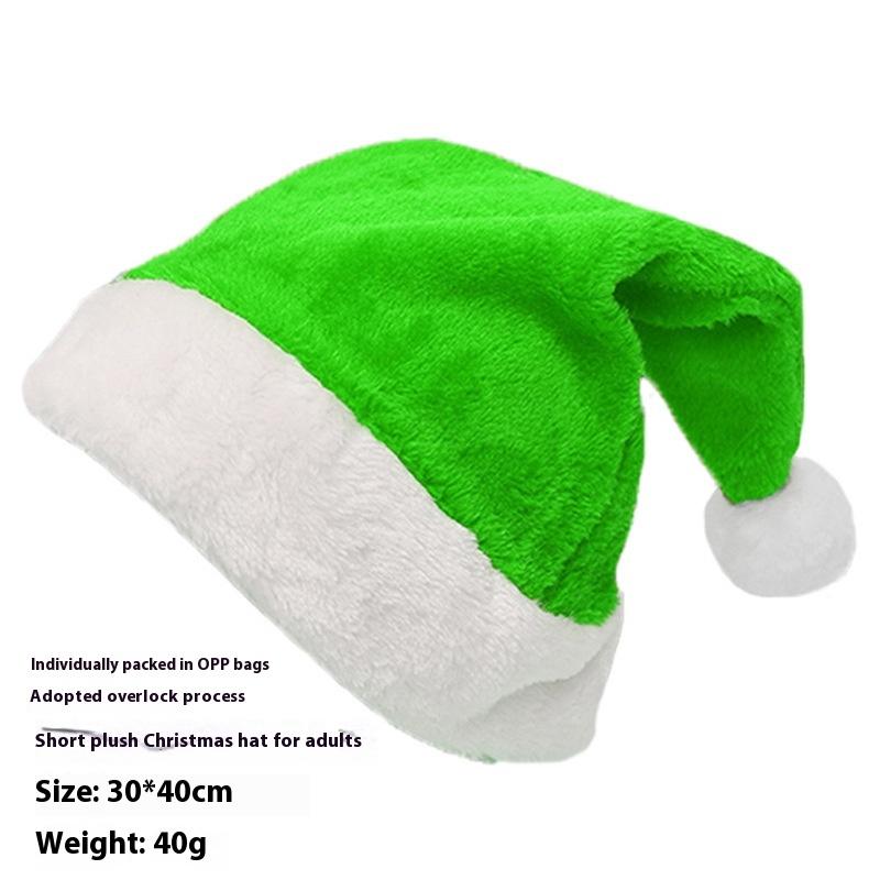 Christmas Hat Red Super Soft Bronzing Colorful Stars Adult Hat Christmas Holiday Party Dress Up