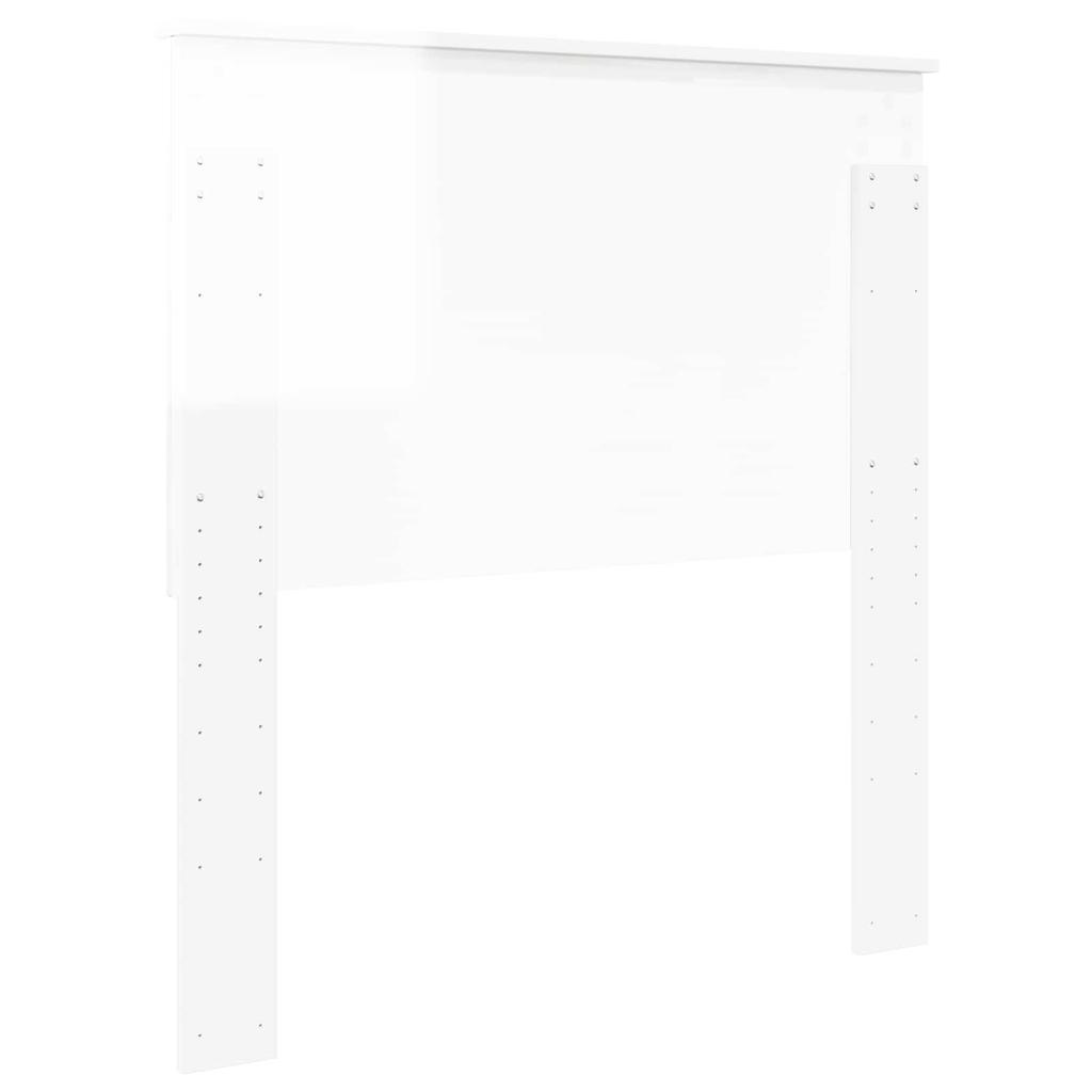 Headboard with Glossy White Headboard 90 cm Particleboard