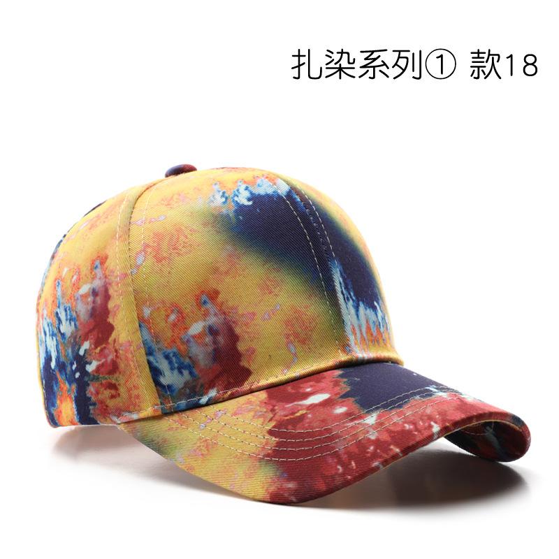 Tie Dyed Baseball Cap Men Women Summer Cotton Sunhat Unisex Outdoor Sports Snapback Running Fishing Travelling Baseball Hat