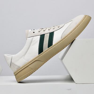 Fashion Men Shoes Sneakers Lightweight Breathable Men's Shoes Flat Lace-Up Men Sneakers All-match Casual Leather Shoes Men Comfy Casual