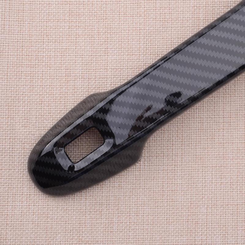 4pcs Carbon Fiber Style Front Door Handle Cover Trim With Smart Keyhole Fit For Toyota C-HR 2017-